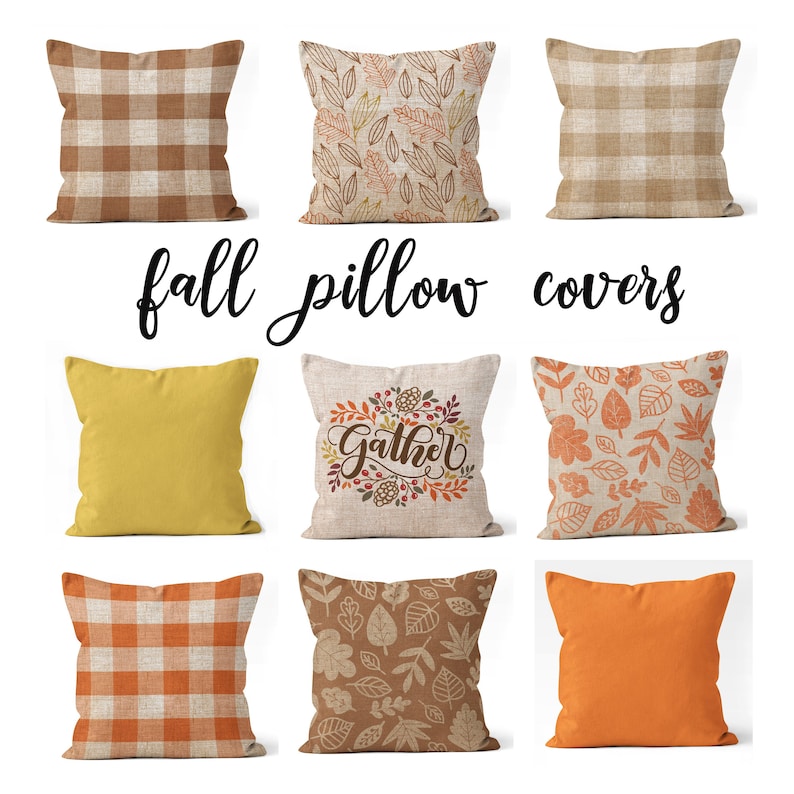 Farmhouse Fall Pillow Covers 18x18 Etsy