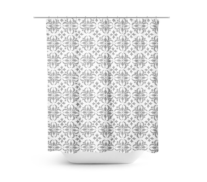 Farmhouse shower curtain gray curtain farmhouse bathroom Etsy