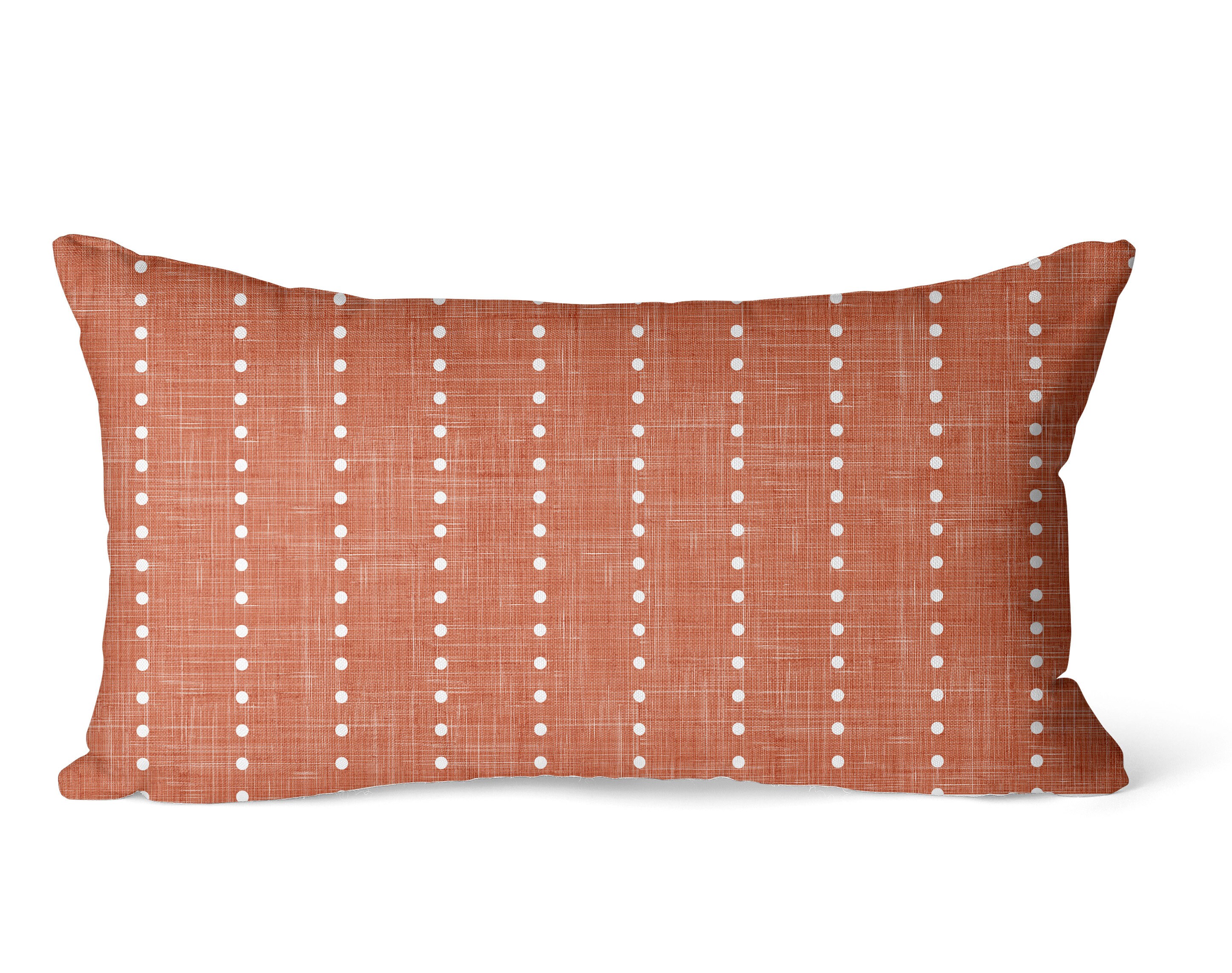 Terracotta lumbar pillow cover 12x20 boho room decor orange Etsy