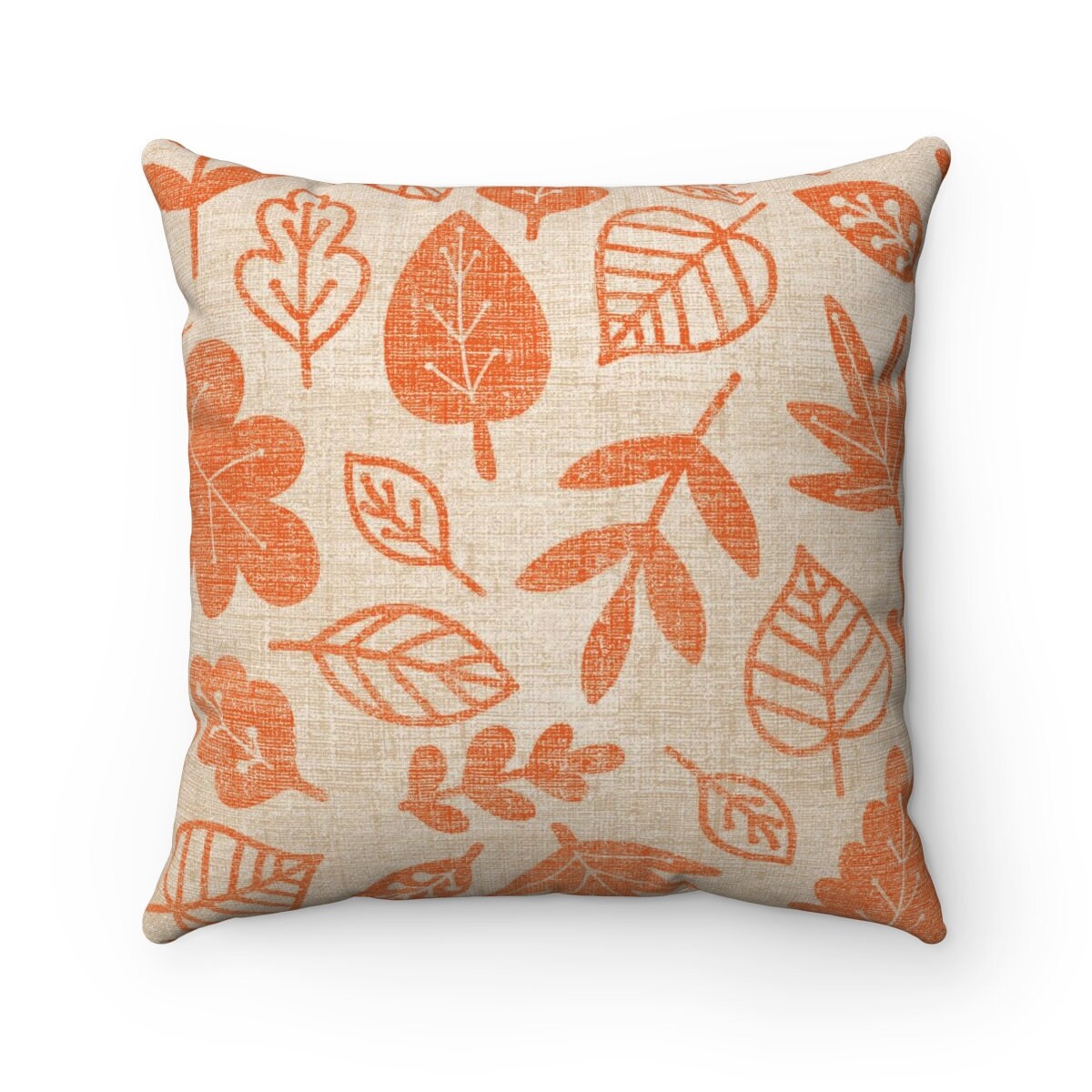 Autumn Decor Fall Leaves Pillow Cover 18x18 16x16 14x14 Or Etsy