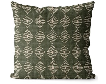olive green accent pillows