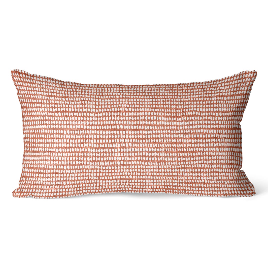 Terracotta Lumbar Pillow Cover 12x20 Boho Room Decor Etsy