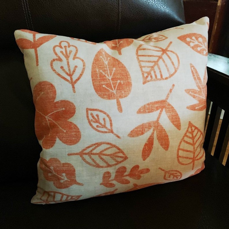 Or 20x20 Orange And Tan Autumn Throw Pillow Cover 16x16 14x14 Autumn Decor Fall Leaves Pillow Cover 18x18 Home Living Decorative Pillows
