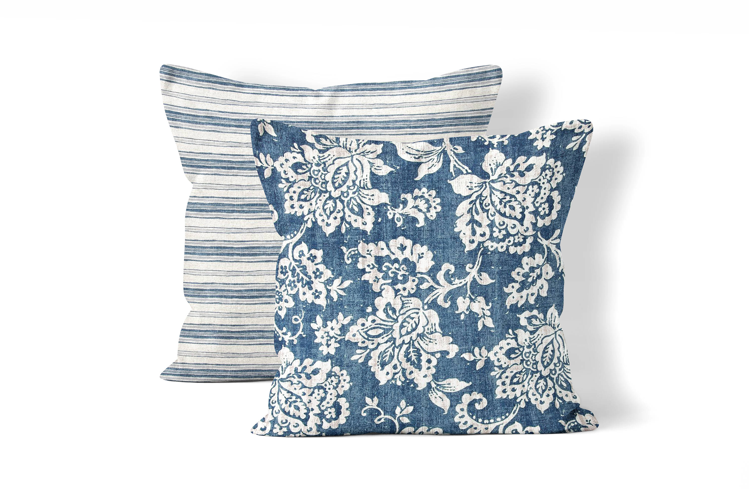 blue throw pillow set 2 coordinating pillow covers blue Etsy