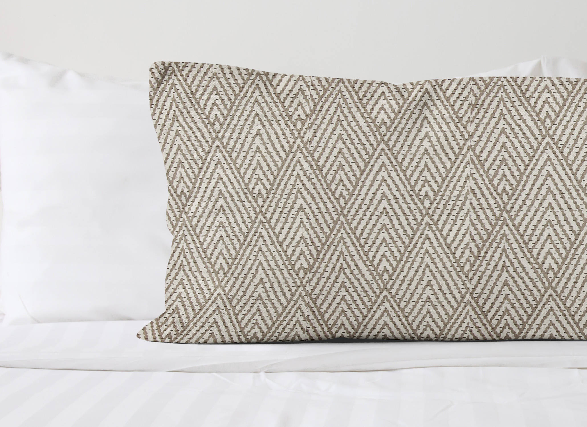 Tan Bedding Body Pillow Cover Geometric Long Pillow Cover Etsy
