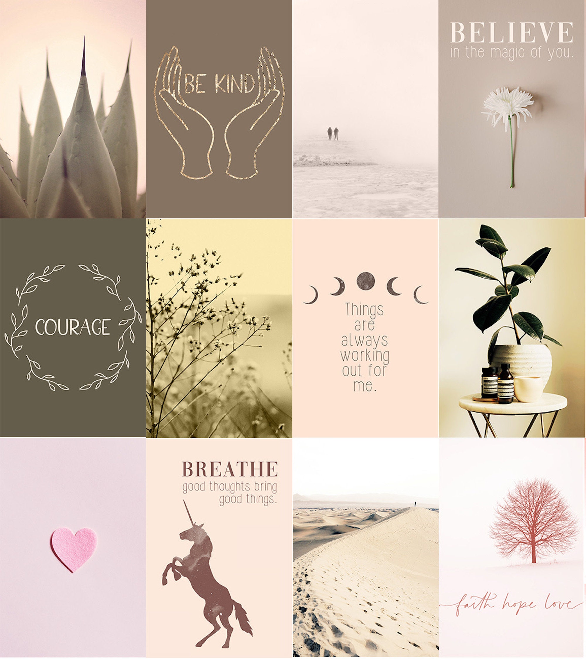 Home Office Wall Collage Kit Digital Download 48 Pack Etsy