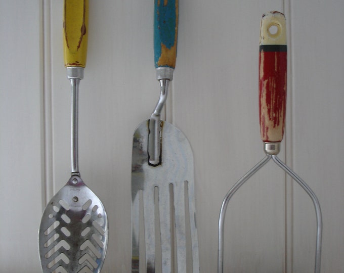 Vintage Kitchen Utensils Set of 3 1950's Skyline Kitchen Utensils - Etsy