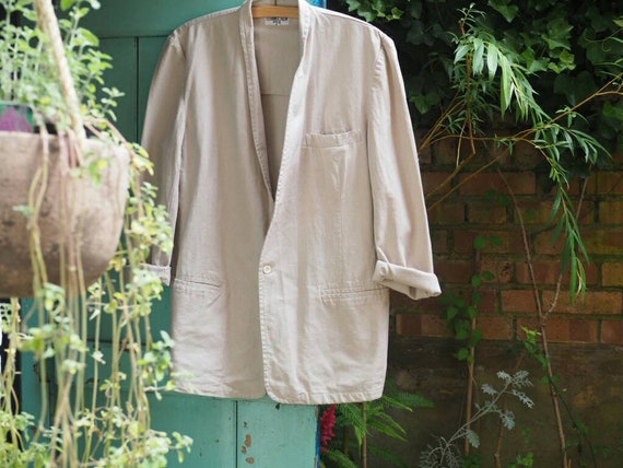Vintage Stone Jacket - Lightweight 80s Summer Jack