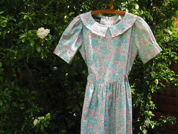 60s Floral Dress - Floral Tea Dress - Day Dress w