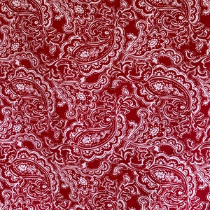 Vintage Pillowslips, Pair of Pillowslips, Nautica Pillowslips, Red and White Paisley Print, Standard Bed Size,  100% Polyester
