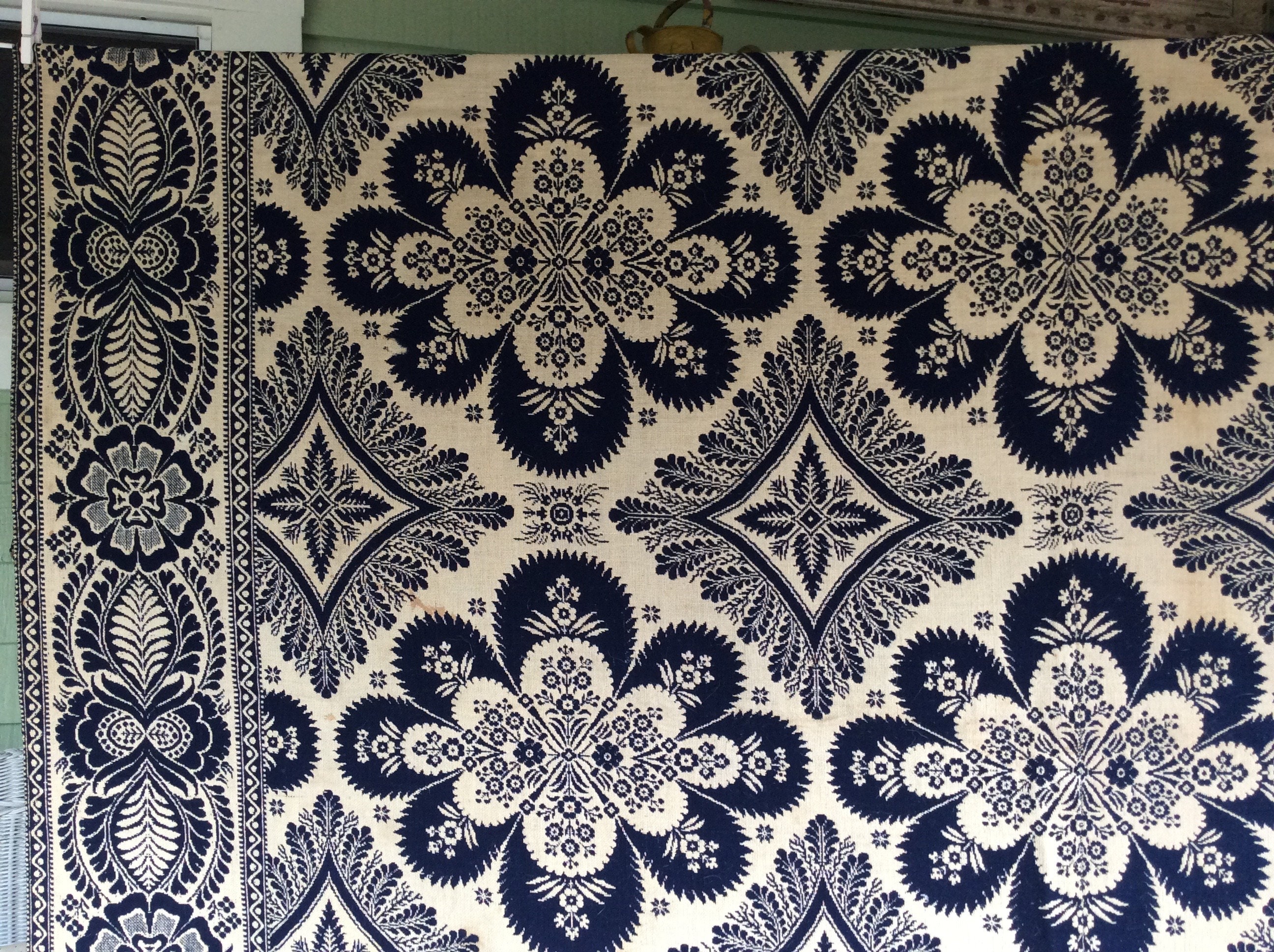 overshot coverlet reproduction free sample