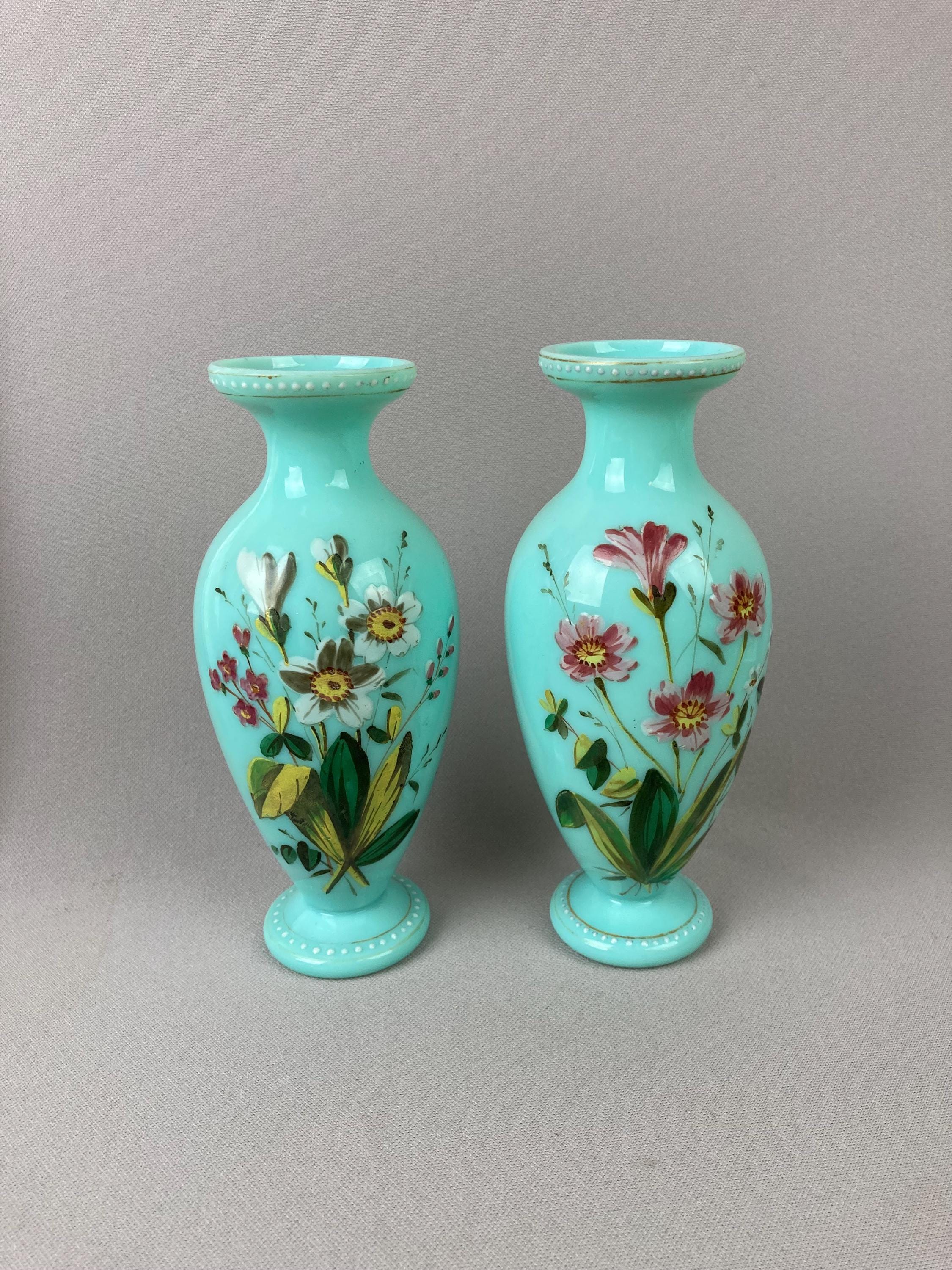 Antique French Opaline Vase - Etsy