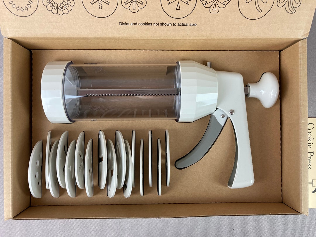 Vintage Pampered Chef Cookie Press, Model No. 1515, Original Box With