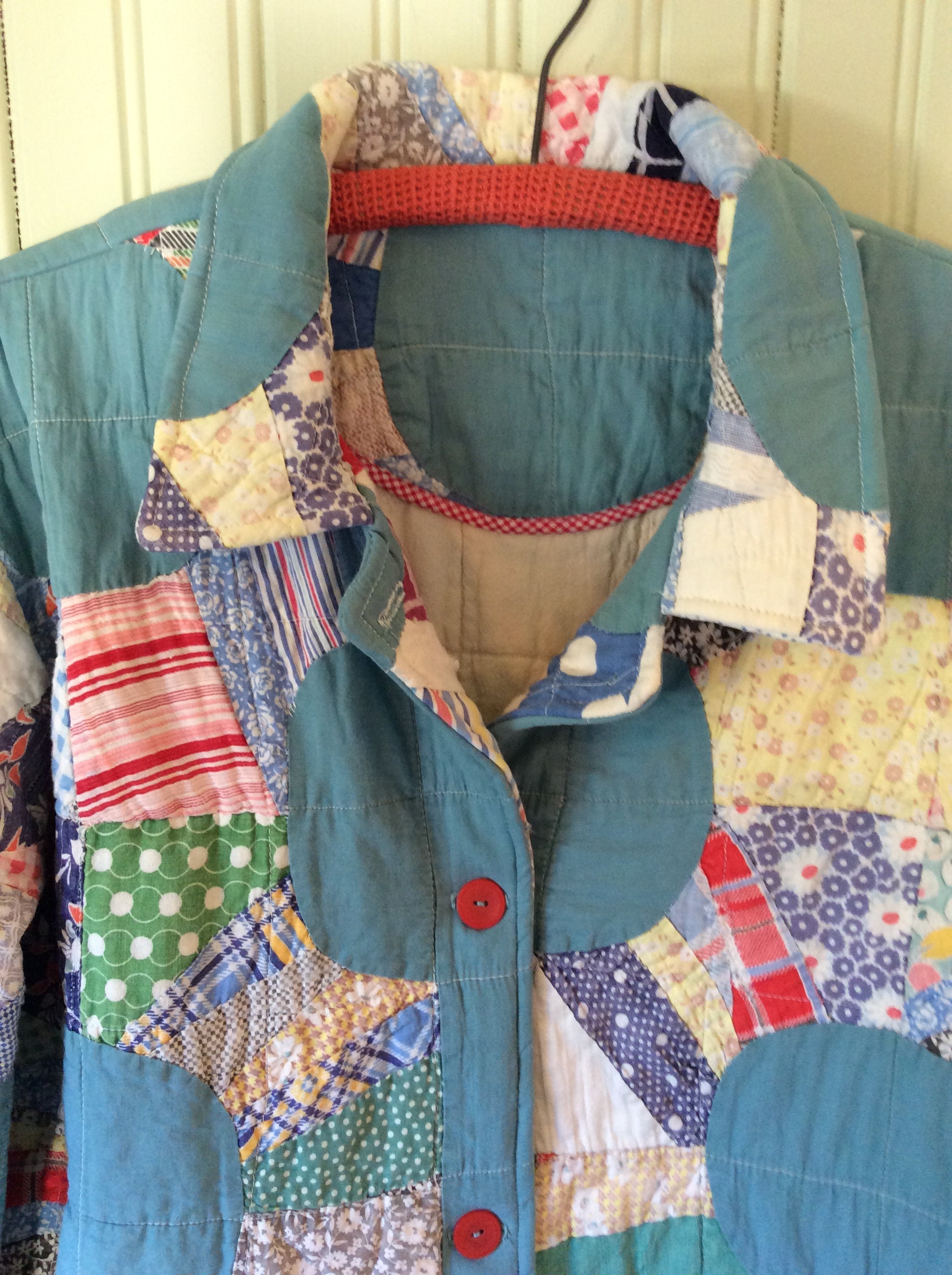 Hand Made Jacket From Vintage Patchwork Quilt, Hand Made