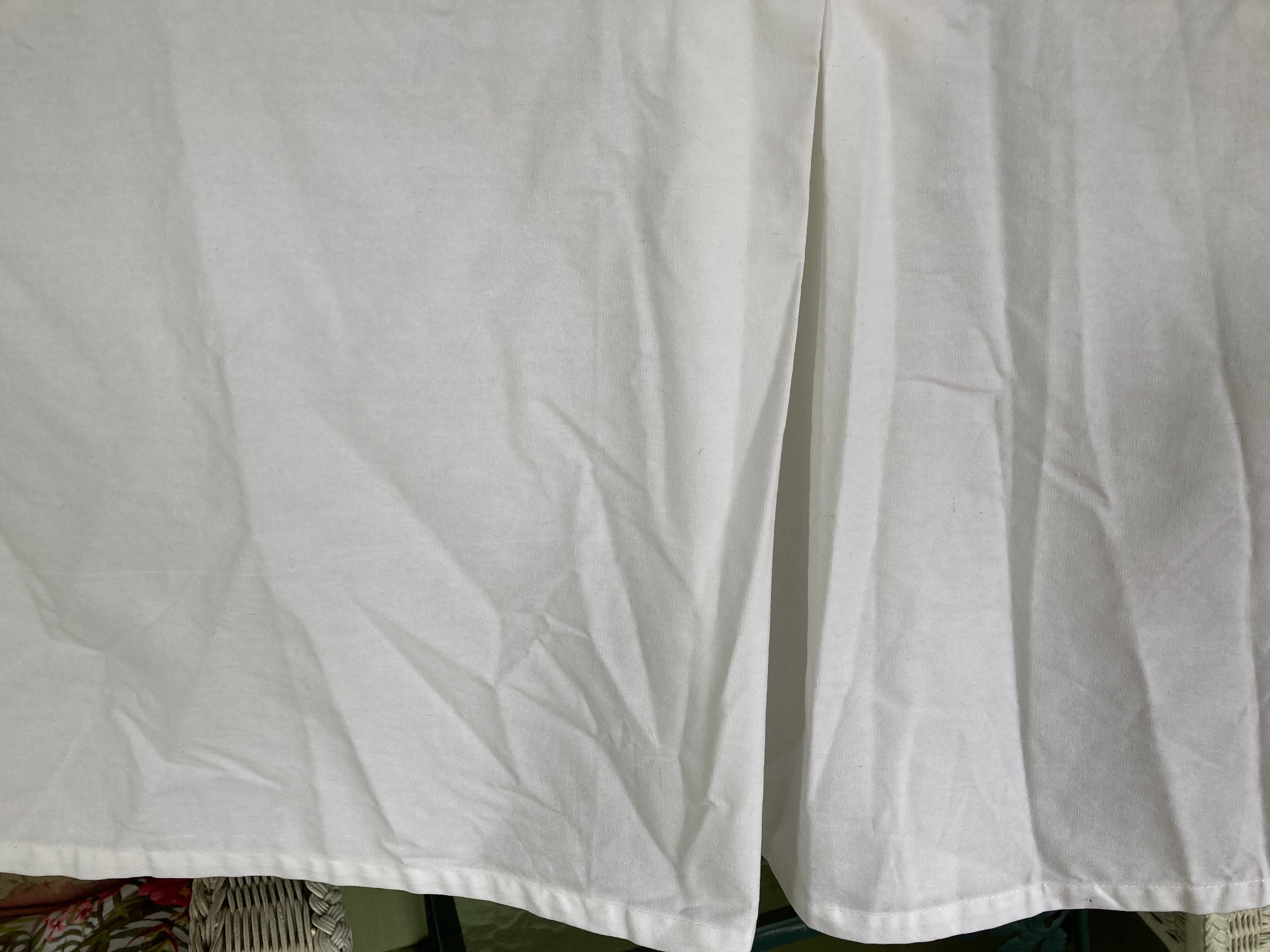 Vintage Bed Skirt Fulldouble Bed Size White Bed Skirt Etsy