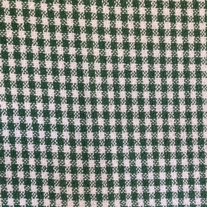 Vintage Ralph Lauren Cotton Blanket, King Bed Size, Woven Gingham Checks, Green and White, Measures 106 x 90", 100% Cotton
