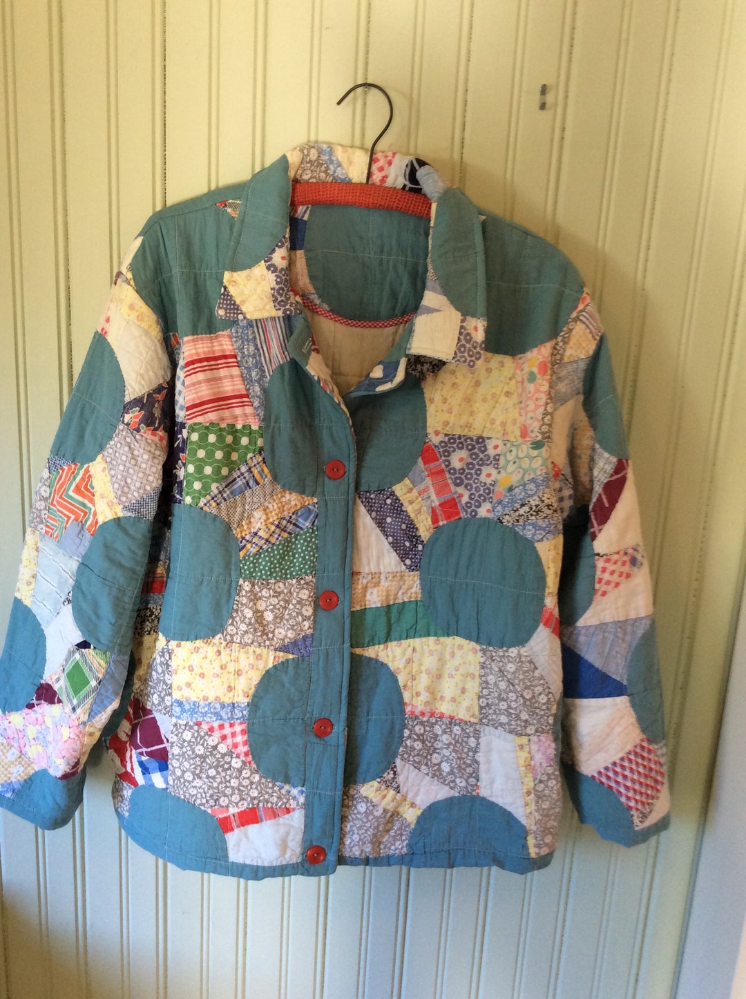 Hand Made Jacket From Vintage Patchwork Quilt, Hand Made, Vintage, 1930's  to 1940's, Hand Made Jacket, Size L, One of a Kind, Warm - Etsy Canada