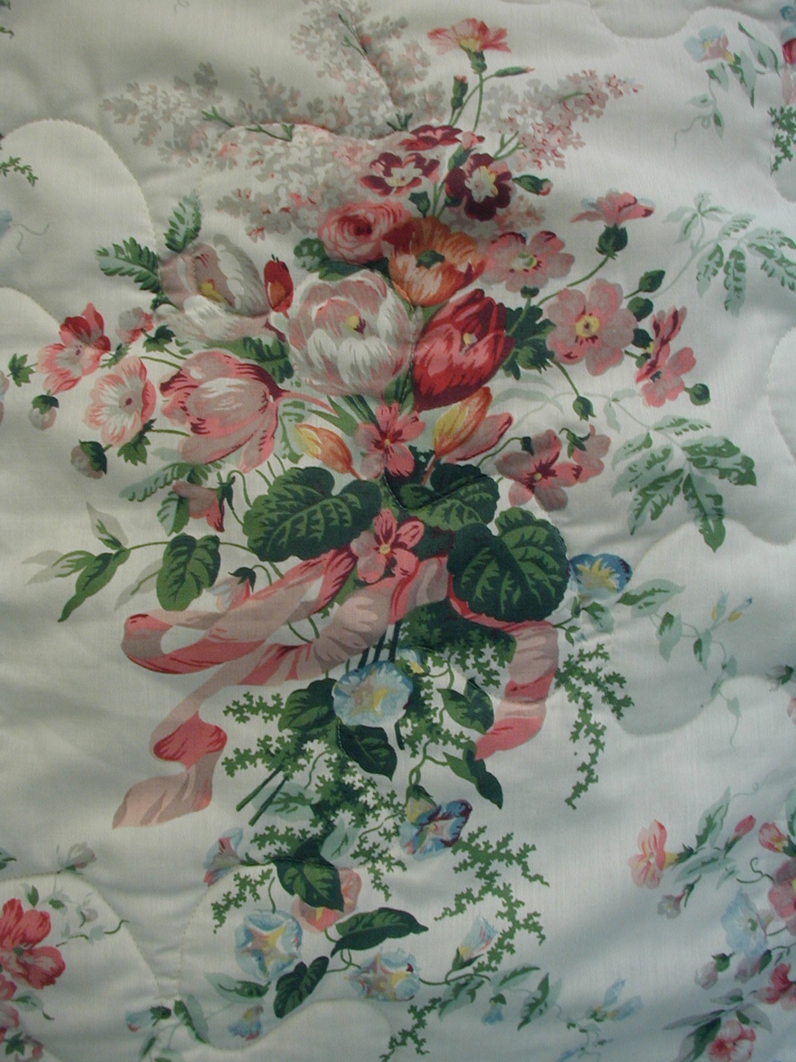 Vintage Croscill Pillow Shams Pair of Quilted Shams Floral Etsy