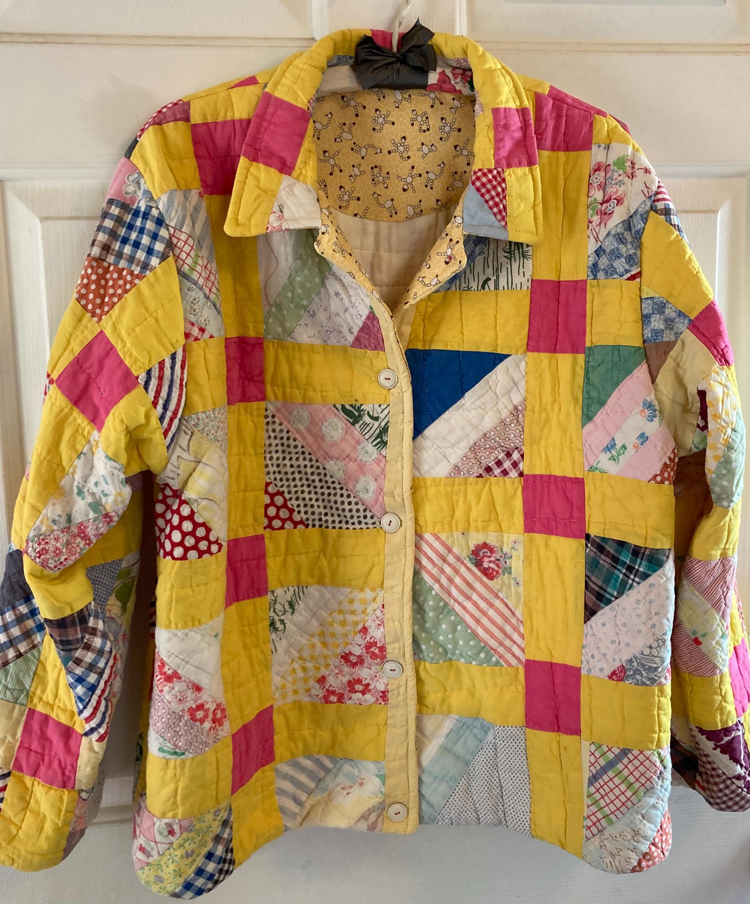 Hand Made Jacket From Vintage Patchwork Quilt, 1940's Quilt