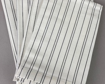 Vintage Napkins, Table Napkins, Dinner Napkins, Set of  4,  Black and White Check, Cotton Blend Fabric, Generous Size, 20 x 20", UNUSED