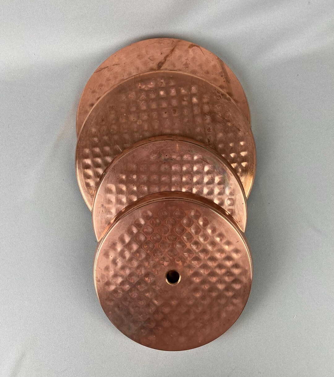 Vintage Stove Top Burner Covers, Made in Denmark, Solid Copper, Set of ...