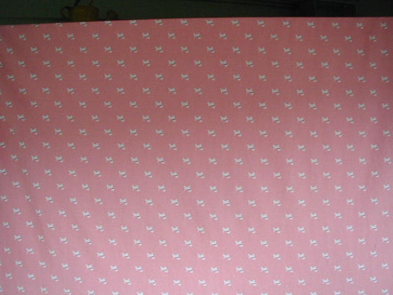 Vintage Flat Bed Sheet Child/'s Room Pink With White Scottie Dogs Shabby Cottage Cottage Chic 100/% Cotton Twin Bed Size