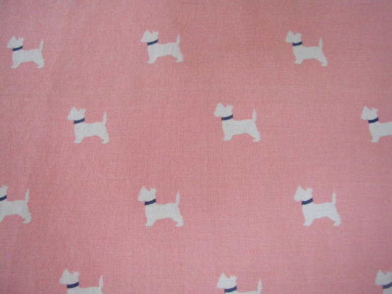 Vintage Flat Bed Sheet Child/'s Room Pink With White Scottie Dogs Shabby Cottage Cottage Chic 100/% Cotton Twin Bed Size