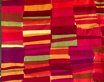 Vintage, Bed Sheet Set, Twin Size, Extra Long, Crate and Barrel, "Marimekko", Bright Multi-Color Print, 100% Cotton, 6 Piece Set, with Shams