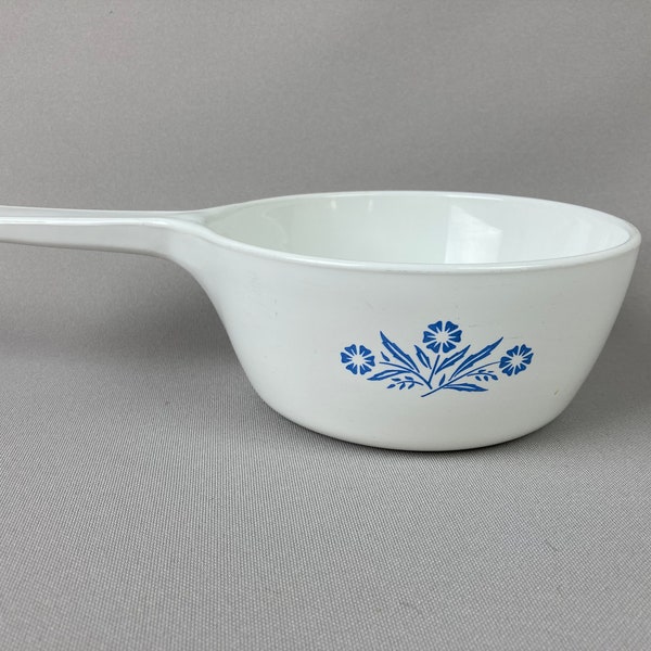 Vintage Corning Ware Saucepan, Pot, with Handle, UNUSED, 1 1/2 Pint, Blue Cornflower, 1980's