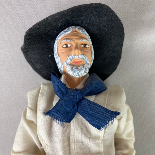 Vintage French Doll, "Syndicat Des Santonniers De Provence, Artist Character Doll, Teracotta Face and Hands,  11" Tall, Collectible Doll