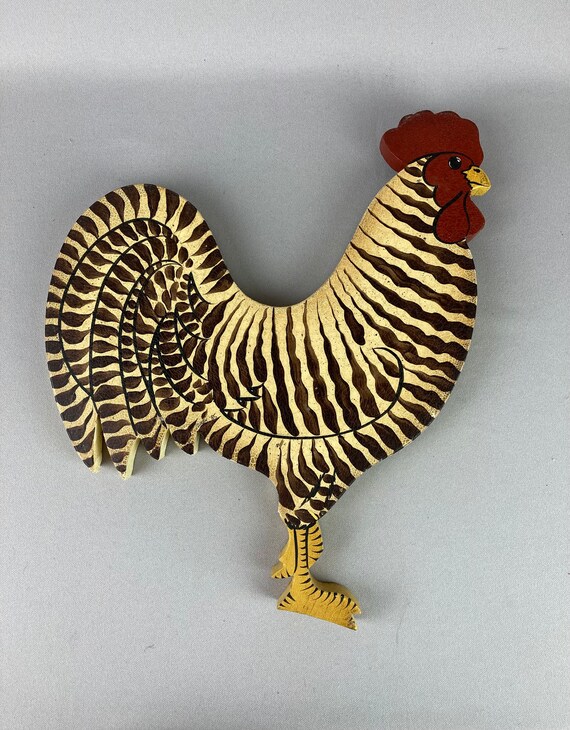 Vintage Folk Art Wall Hangings Hand Made and Hand Painted Etsy