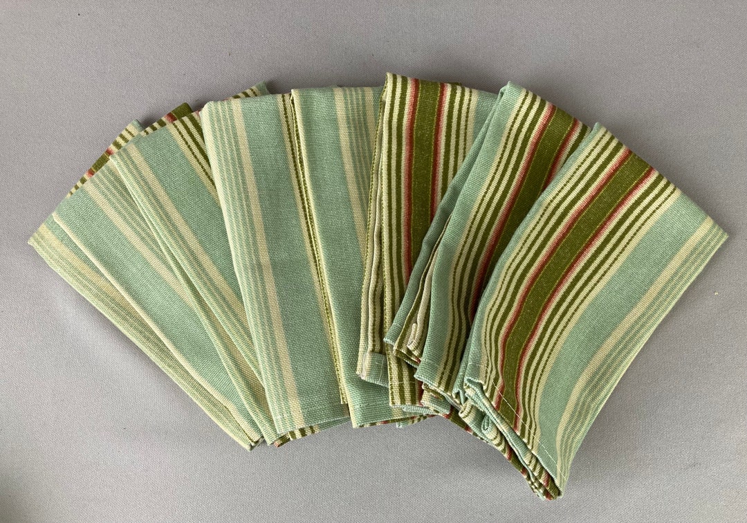 Vintage Dinner Napkins Cloth Napkins 100 Cotton Fabric Etsy