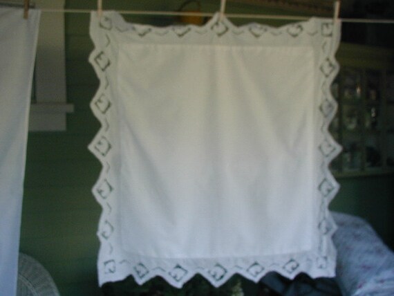 Vintage White Lace Pillow Sham Single Pillow Sham Euro Size Etsy