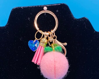 Rose Gold Peach Keychain/Charm