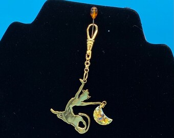 Sphinx Silhouette Crystal Keychain/Charm