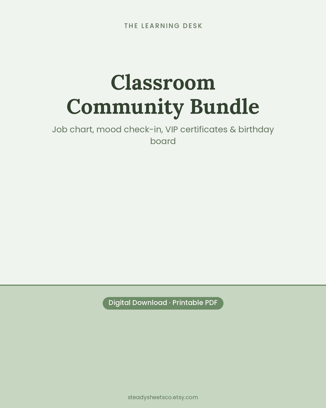 Classroom Community Bundle: Job Chart, Mood Tracker, VIP Certificate ...