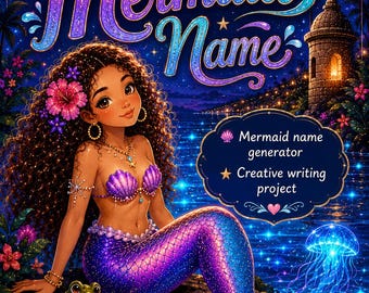 Libro de actividades para generar nombres de sirenas / Sirenas del Caribe, Escritura creativa (Descarga en PDF)