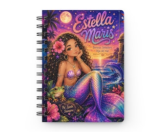 Cuaderno espiral de sirenas de Estella Maris / Cuaderno de sirenas puertorriqueñas