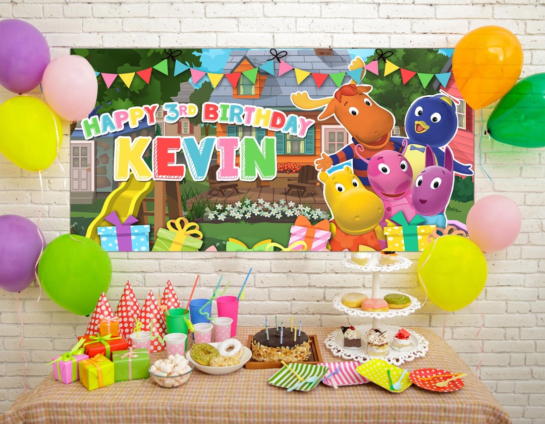 Backyardigans Happy Birthday Banner, Backyardigans Backdrop Banner Tv