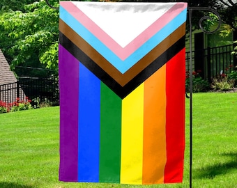 Ships Free LGBTQ+ Pride Rainbow Double Sided Garden Flag/Small Flag for Outside/Small Vertical Yard Flag KBQE11