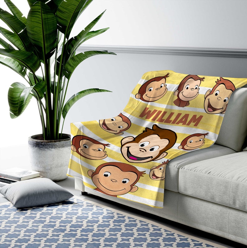 Personalized Curious Blanket Curious Fleece Blanket