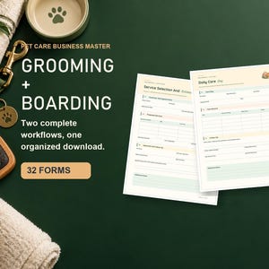 Pet Care Business Master Bundle | 32 Grooming and Boarding Forms
