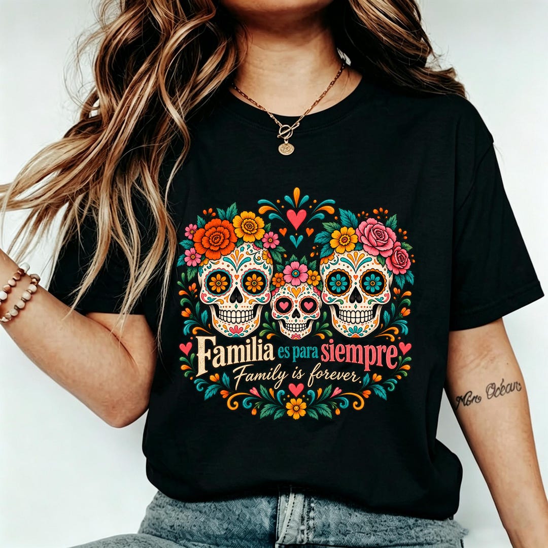family-is-forever-sugar-skull-shirt-dia-de-los-muertos-tee-floral
