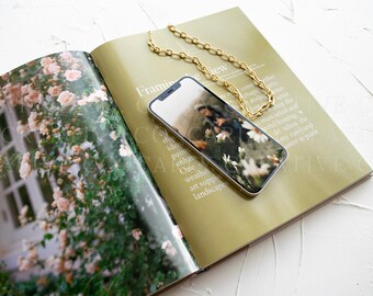Boho iPhone Mockup: Lifestyle Photography, Editable Smart Object (Photoshop File)