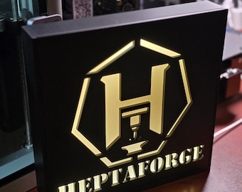 Custom Illuminated Business Logo Sign | 3D Printed Office Branding Display