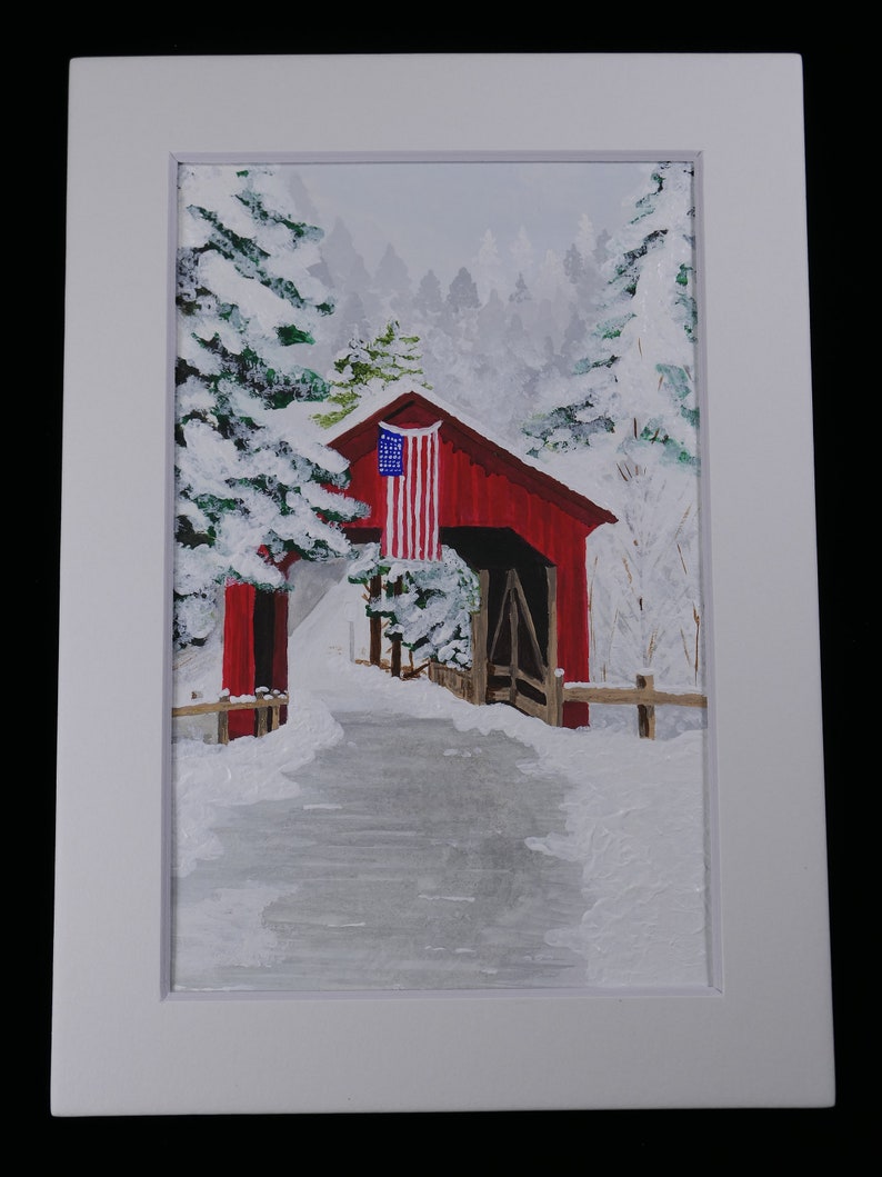 Salute Watercolor Painting 4 x 6 inch matted picture by JadoreArtCreations WC-010