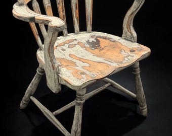 Kaufman Restoration - One-of-a-kind Vintage Cushman - Hand Restored, Painted and Distressed - Solid Maple Armchair