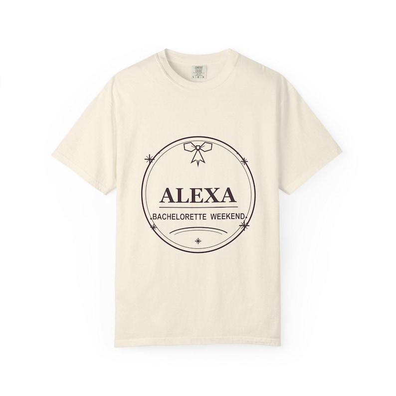 Personalized Bride Name Shirt, Bachelorette Weekend Comfort Colors Tee, Bridal Celebration Gift image 1