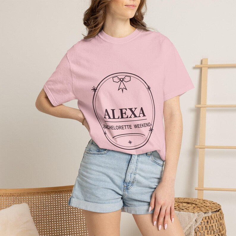 Personalized Bride Name Shirt, Bachelorette Weekend Comfort Colors Tee, Bridal Celebration Gift image 4