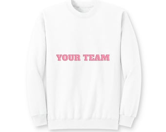 Custom Team Name Puff Print Sweatshirt, Personalized School Mascot Crewneck, Game Day Spirit Gift